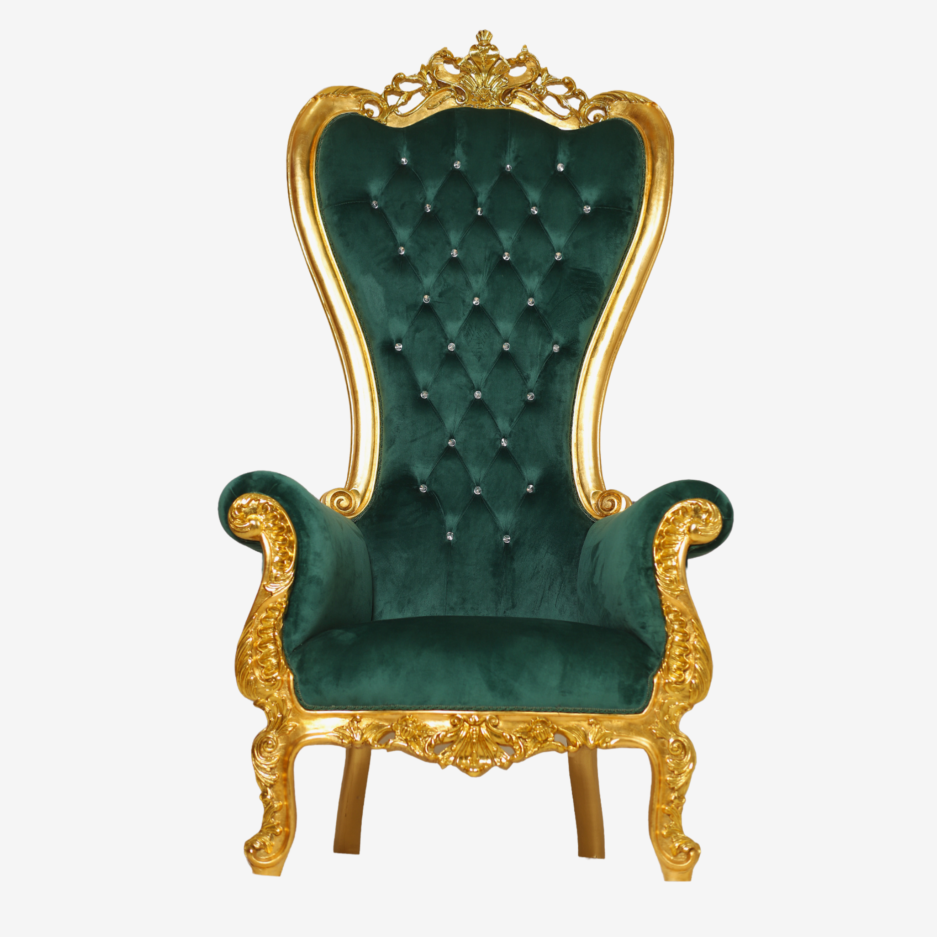 Green best sale throne chair