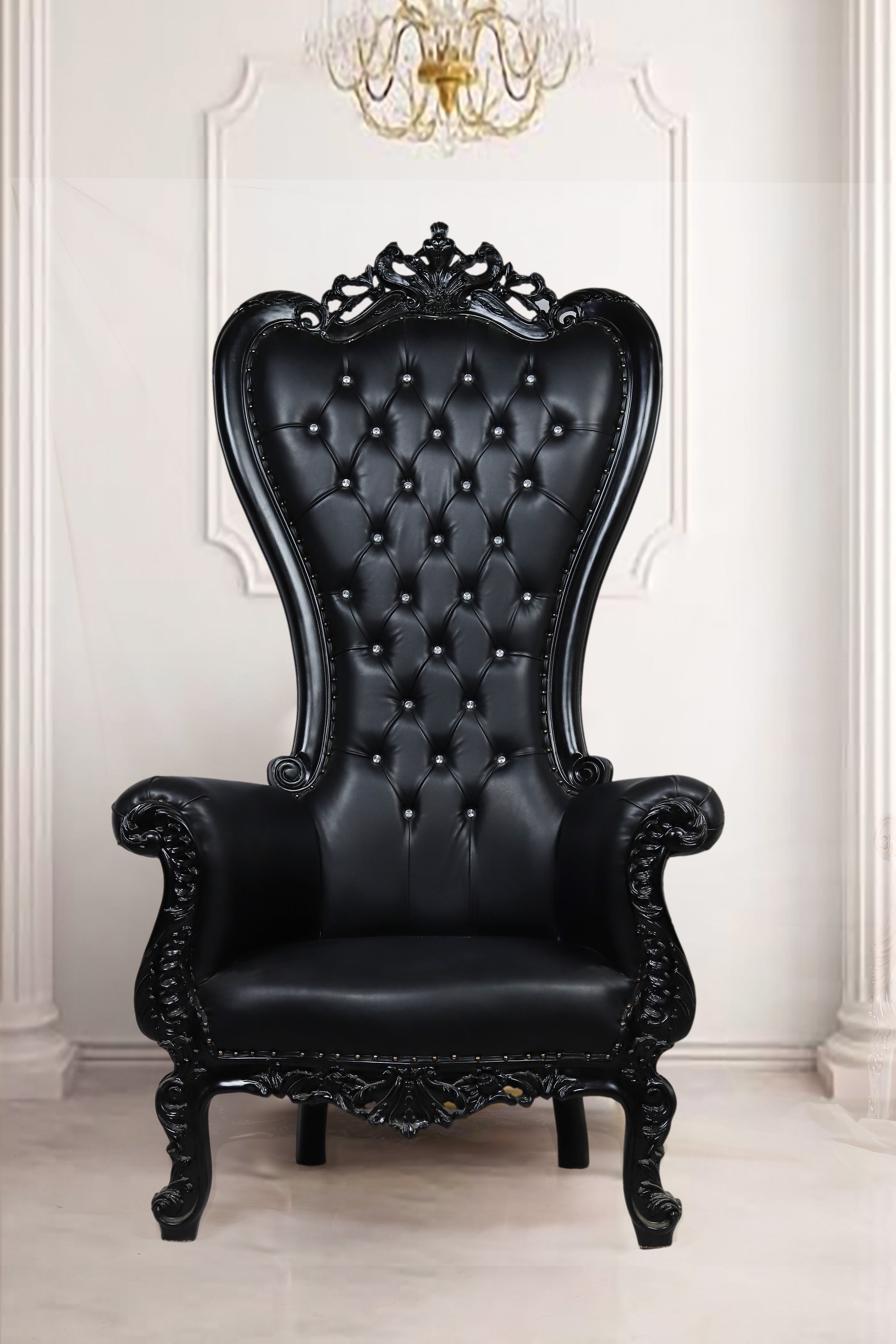 Black throne chair