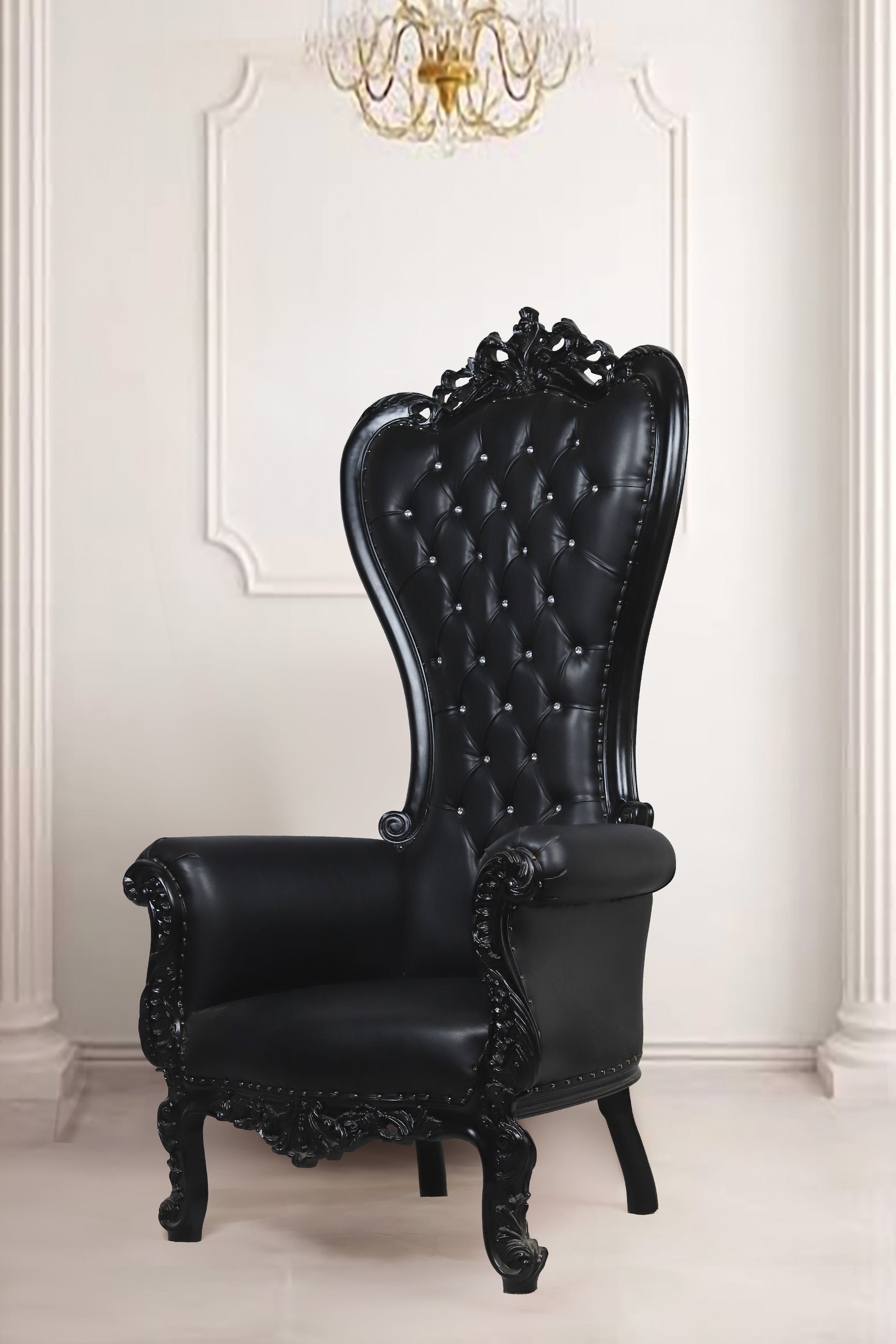 Black throne chair