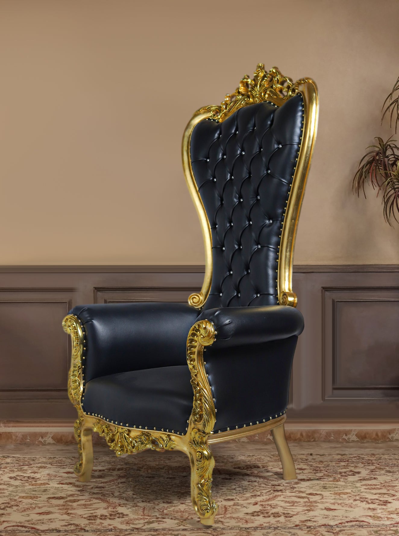 Black Throne Chair