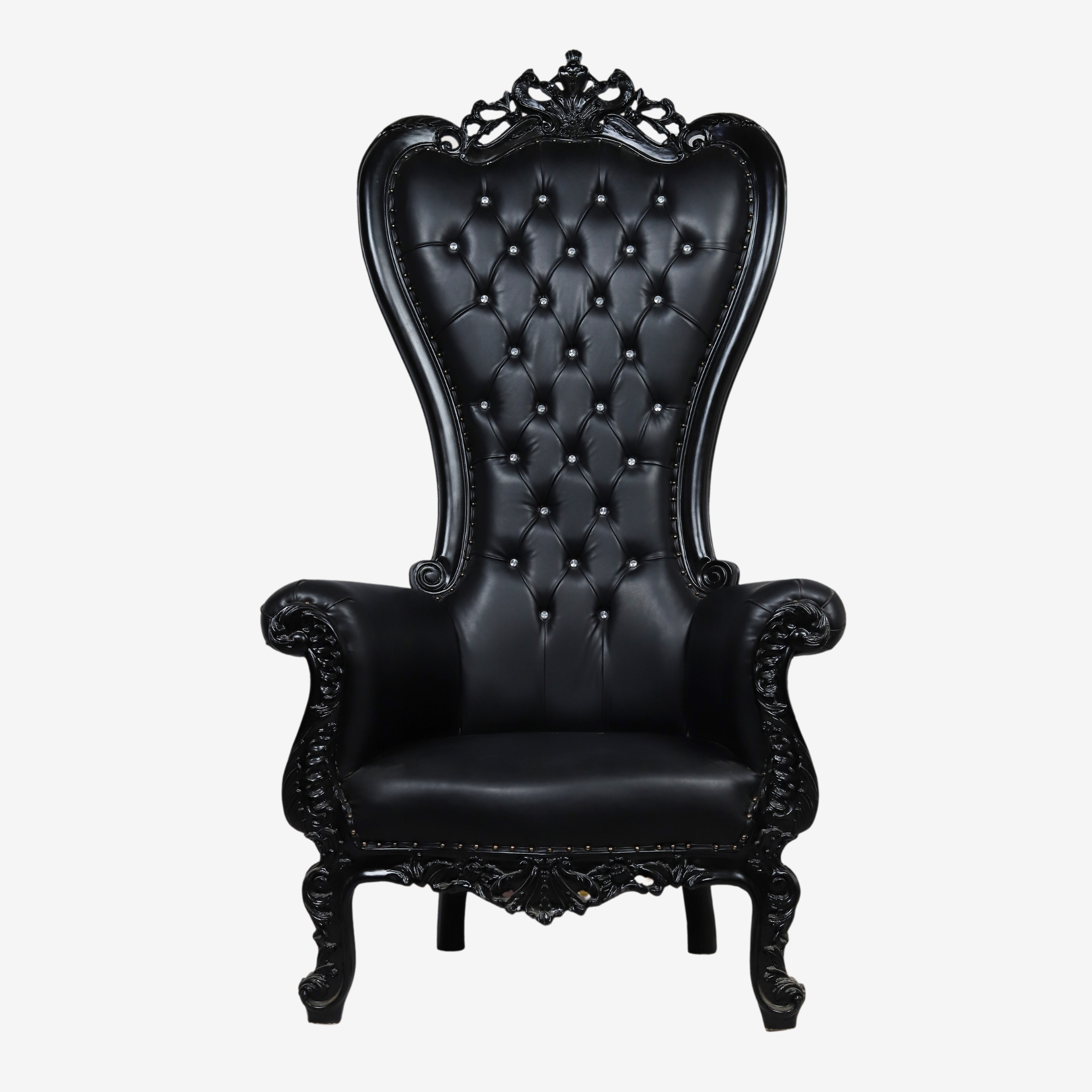 Black throne chair