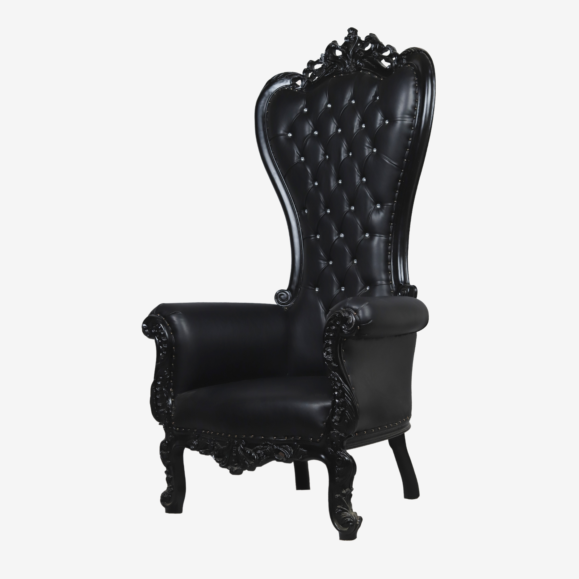 Black throne chair