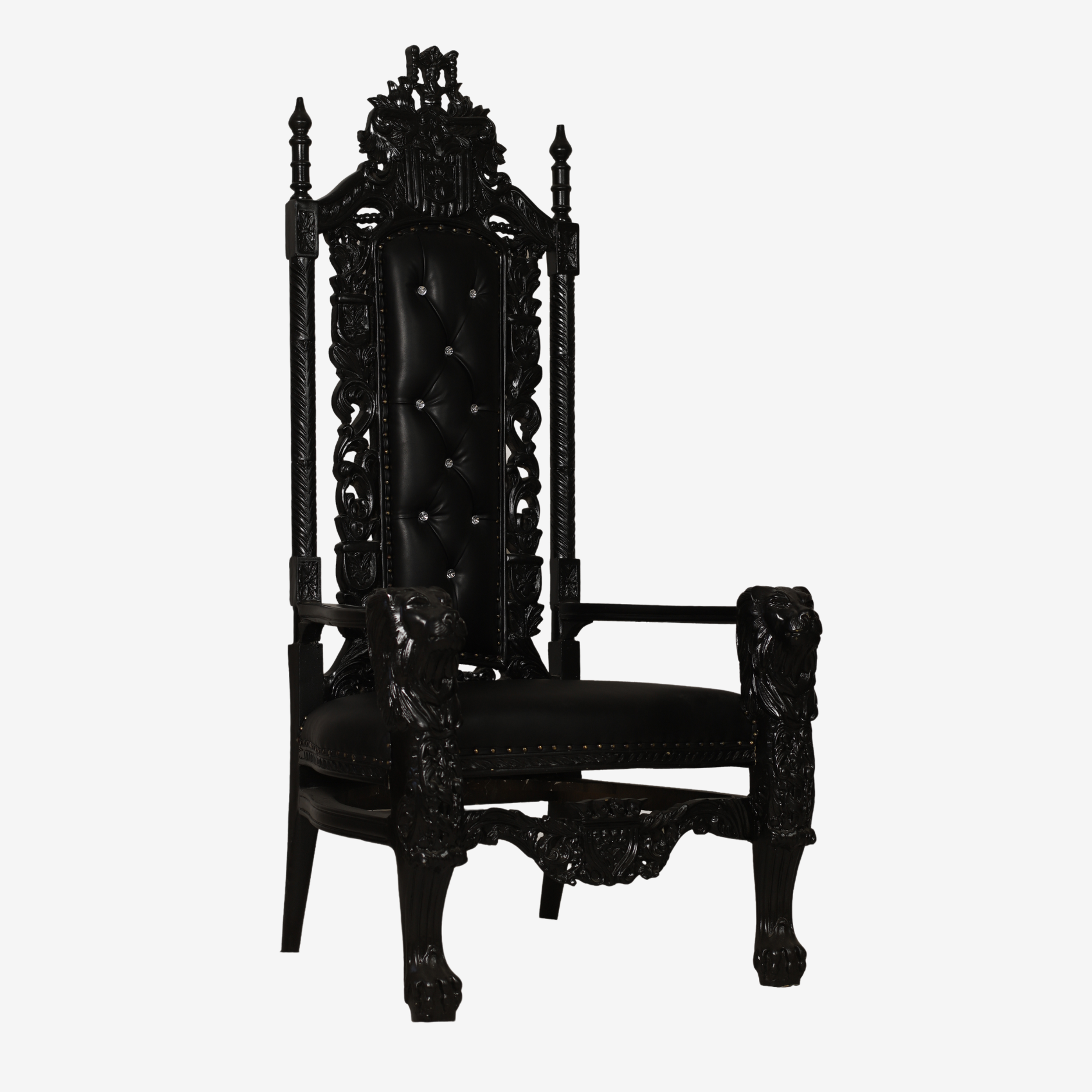 Black Lion Throne Chair